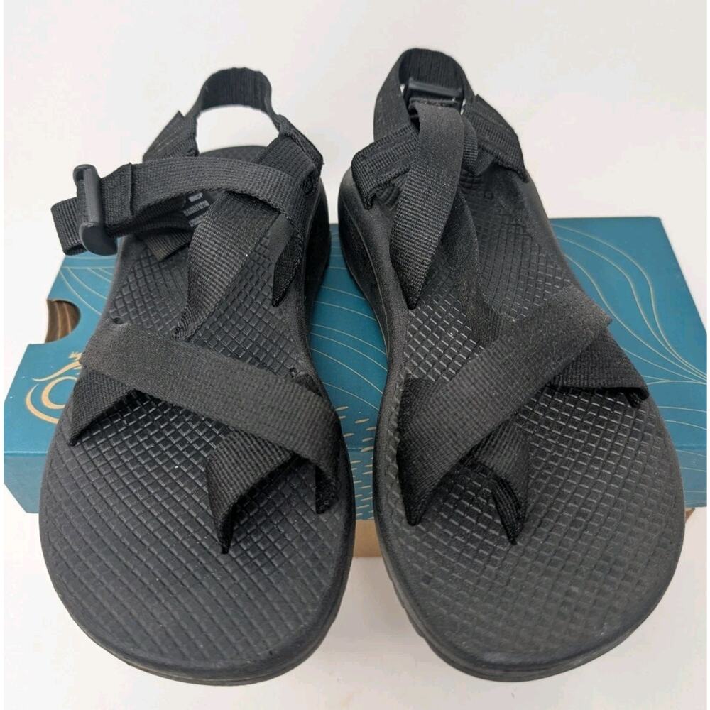 Chaco Womens Sz 7 Z Cloud 2 Sandals in Solid Black w/Box Gorpcore